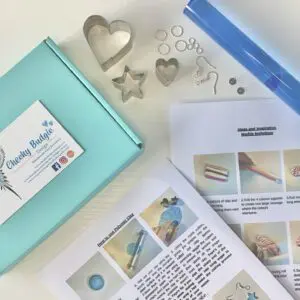 Clay your way’ earring making kit for beginners jungle  Silver