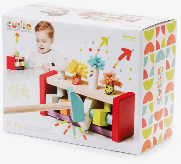 Cubika Wooden hammer Jumping Clowns - Image 2