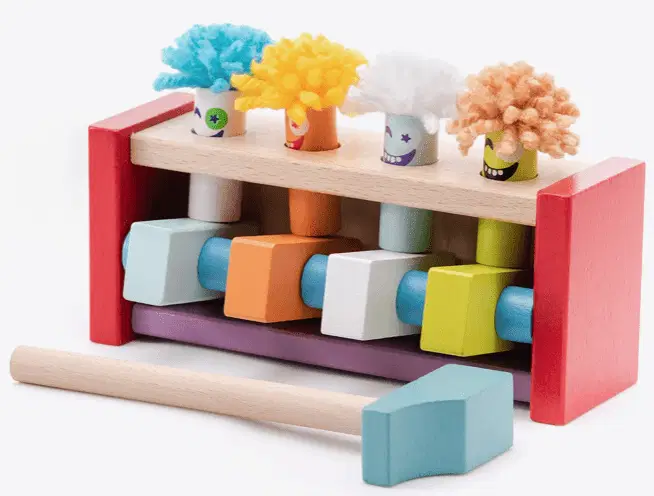 Cubika Wooden hammer Jumping Clowns