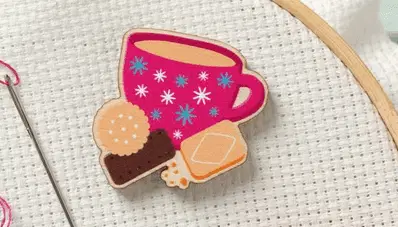 Tea & Biscuits Magnetic Needle Minder