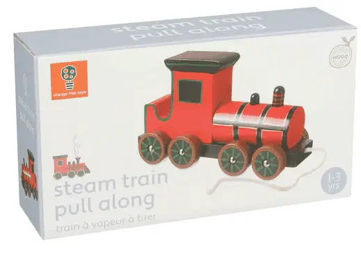 Orange Tree Toys Steam Train Pull Along - Image 3
