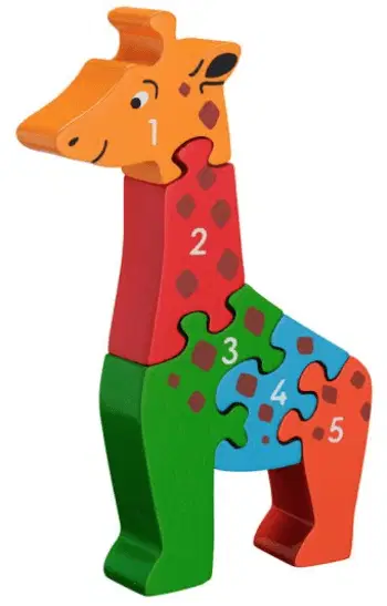 lanka kade Wooden giraffe 1-5 jigsaw puzzle