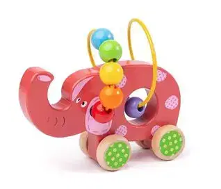 Bigjigs Push Along Elephant Bead Frame