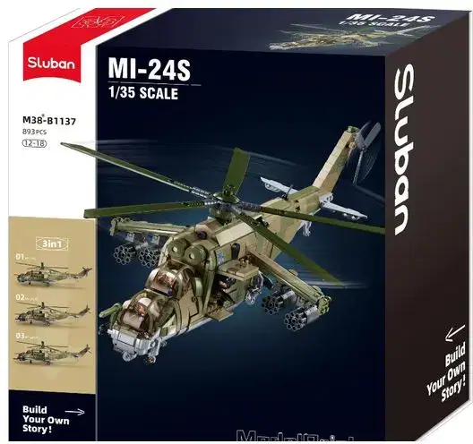 Sluban MI-24S GUNSHIP 3-IN-1 - 1/35 Model Bricks