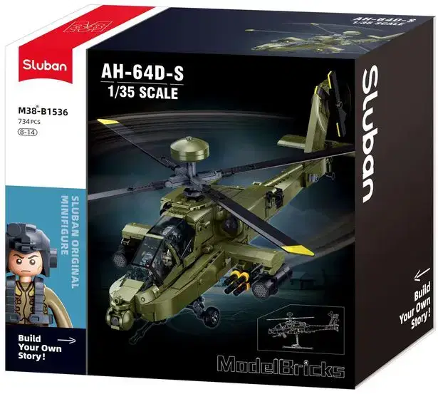 Sluban MODELBRICKS - 1/44 AH-64D APACHE