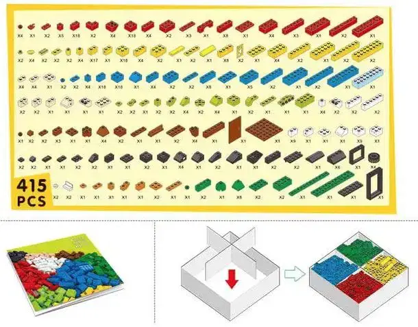 Sluban BASIC BRICKS 415 PIECES (GREEN) - Image 2