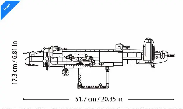 Sluban MODELBRICKS - 1/44 LANCASTER BOMBER - Image 3